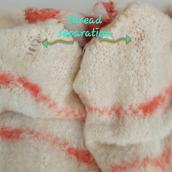 'FREE PEOPLE' 'EMERSON' ROMANC PATTERN~SLEEVE V-LINE HEATHER SWEATER - Picture 9 of 16